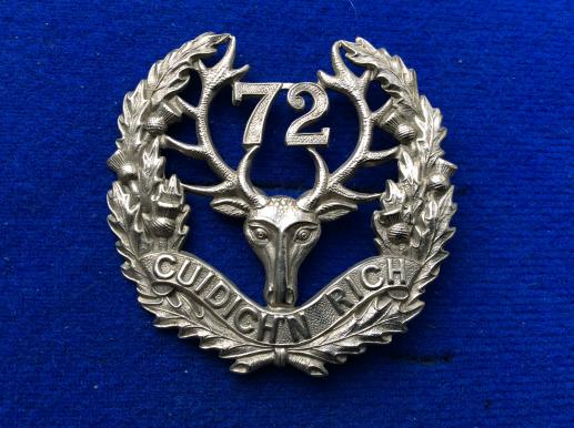 WW1 Canadian C.E.F  72nd Battalion ( Seaforth Highlanders) Cap badge