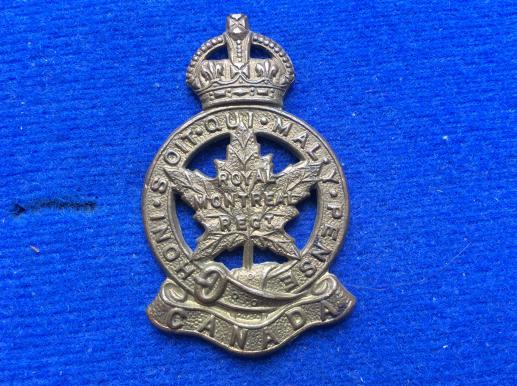 WW2 The Royal Montreal Regiment Cap Badge 