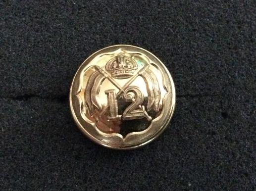 12th Lancers Officers Gilt Button By Pitt 