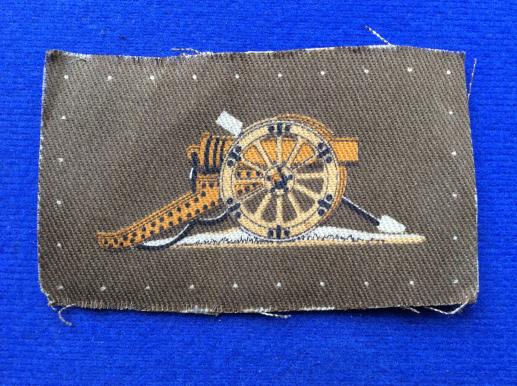 WW2 Printed Royal Artillery ‘ Gun ‘ Sleeve badge