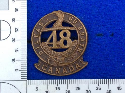 WW1 C.E.F 15th Battalion, ( 48th Toronto Highlanders) Collar 