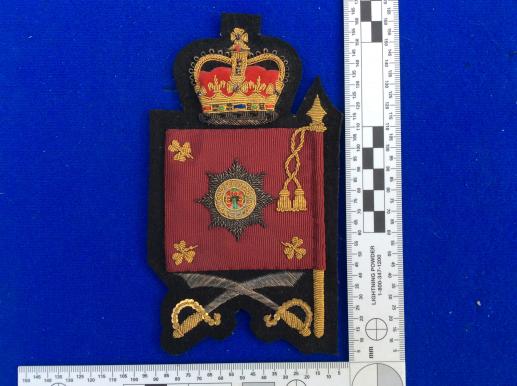 Post 1952 Irish Guards ‘ colour badge’ for W.O 2, large bullion badge
