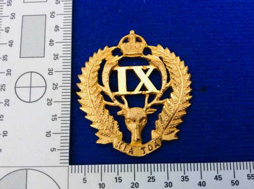 WW2 9th ( Wellington East Coast Rifles) Regt Officers Cap badge