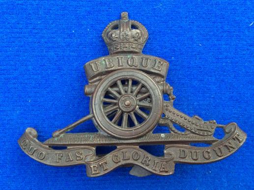 Post 1902 Royal Artillery Officers Service Dress (OSD) Cap Badge 