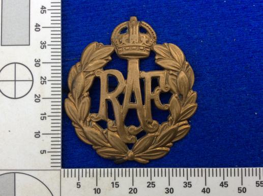 WW2 Royal Air Force Other Ranks Brass Cap Badge 