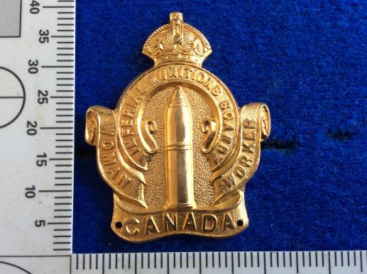 WW1 Canadian Imperial Munitions Board Woman Workers Badge 