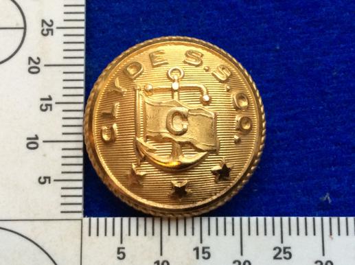 CLYDE STEAM SHIP COMPANY Officers Gilt Tunic Button 