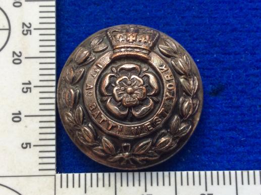 QVC 1st AD BATTALION WEST YORK Regiment Officers Button