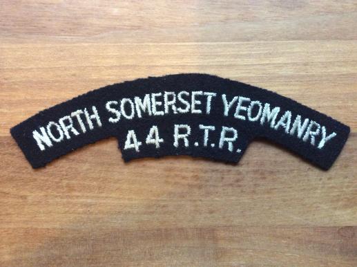North Somerset Yeomanry/ 44 R.T.R Cloth Shoulder Title 