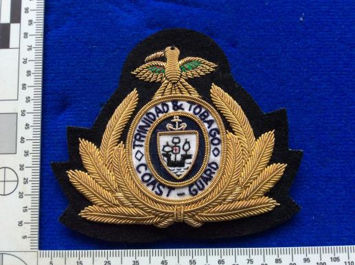 Trinidad & Tobago Coast Guard Officers Bullion Cap Badge 