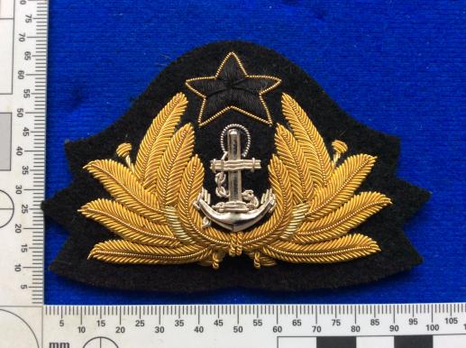 Ghanaian Naval Officers Full size Bullion cap badge 