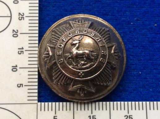 The Bedfordshire Regiment Officers Silver Plated Button 1881-1919