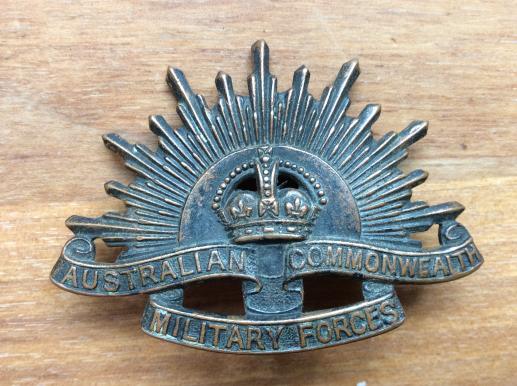 WW2 Australian Rising Sun Hat/ Cap Badge By H.ARENDSEN