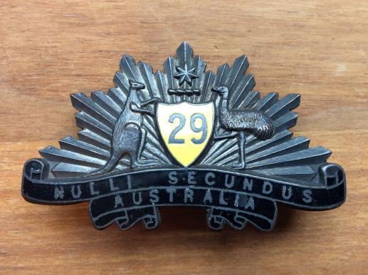Australian 29th Infantry Battalion ( East Melbourne Regt) Hat badge
