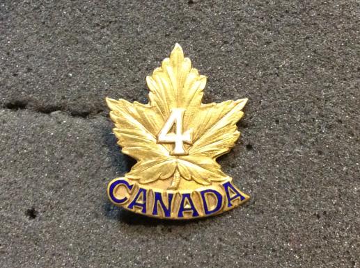 WW1 C.E.F 4th Battalion ( Ontario) Sweetheart 