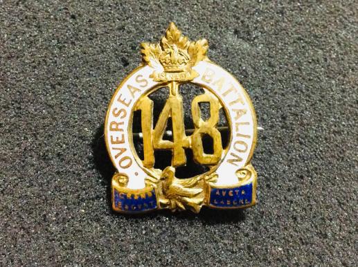 WW1 C.E.F 148th Infantry Battalion ( Montreal) Sweetheart 
