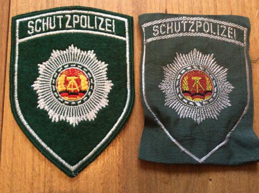 East German Schutzpolizei Sleeve patches
