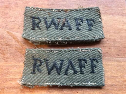 Tropical issue locally made RWAFF Shoulder titles