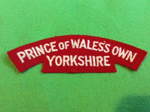 Prince of Wales Own Yorkshire Cloth Shoulder Title 