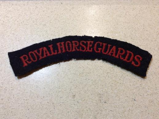 WW2 ROYAL HORSE GUARDS Cloth Shoulder Title 