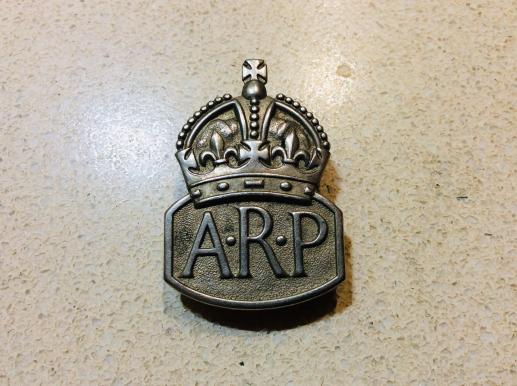 WW2 A.R.P ( Air Raid Patrol) Button hole badge