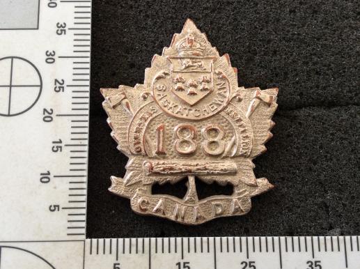 WW1 C.E.F 188th Bn ( Prince Albert, Saskatchewan) Collar badge