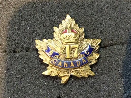 WW1 47th Overseas Battalion ( British Columbia) Sweetheart 