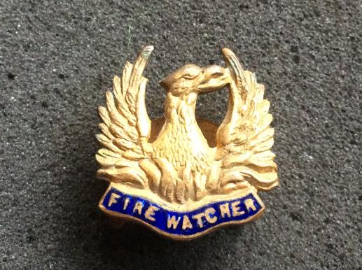 WW2 Fire Watchers Lapel badge