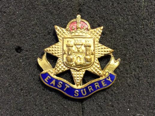 East Surrey Regiment Gilt And enamel Sweetheart 
