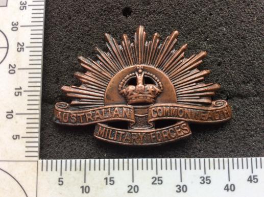 WW2 Australian Rising Sun Collar Badge By H.ARENDSEN