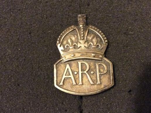 1938 dated A.R.P (Air Raid Patrol) Silver Lapel badge