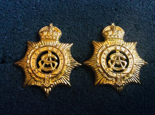 WW2 Australian Army Service Corps Gilt Collars circa 1930/42