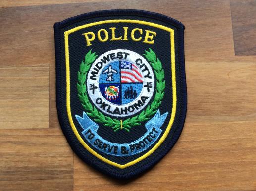 Midwest City Police Oklahoma Sleeve Patch 