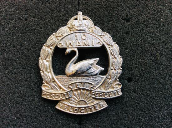 K/C 10th Western Australia Mounted Infantry Cap badge