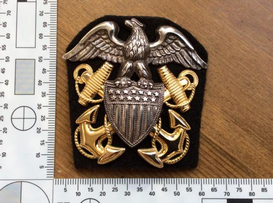 WW2 U.S.N Naval Officers Cap Badge by Vanguard