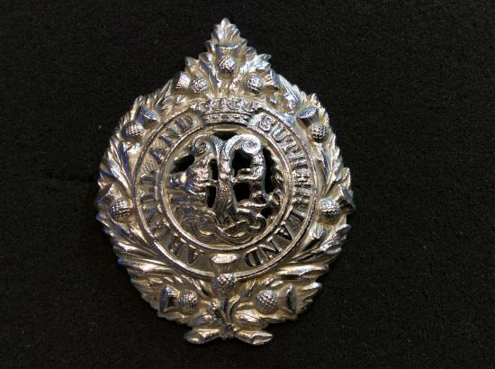 Anodised Argyle & Sutherland Highlanders Glengarry badge