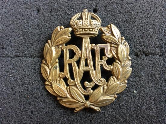WW2 R.A.F other Ranks brass cap badge