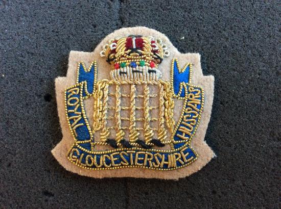 Royal Gloucestershire Hussars Officers Bullion Beret Badge