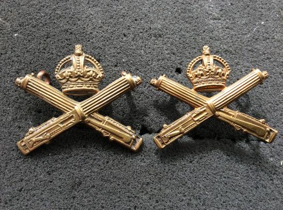 WW1 Machine Gun Corps ORs Brass Collar Badges