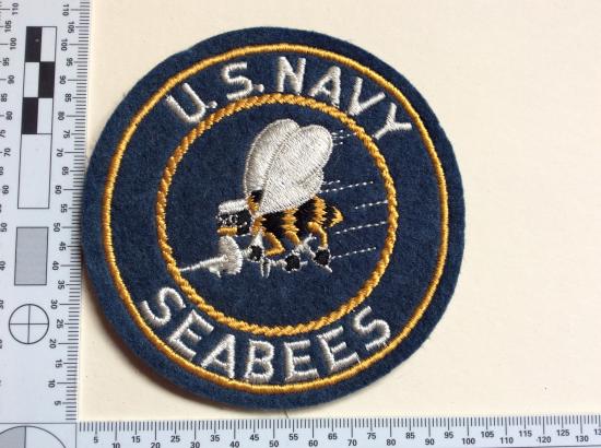 WW2 U.S Navy Seabees large felt patch
