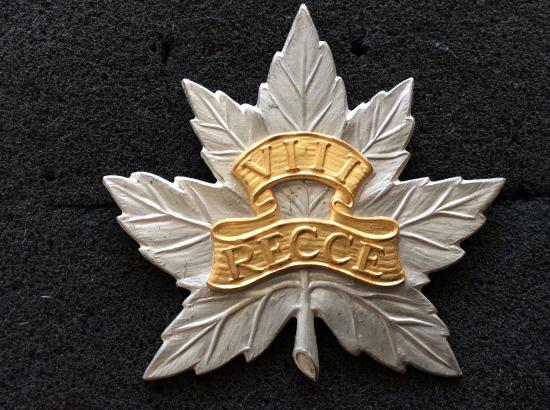 WW2 Canadian 8th Reconnaissance Regiment Cap badge