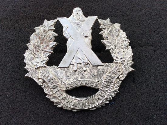 The Ottawa Highlanders, second Pattern Cap Badge circa 1928