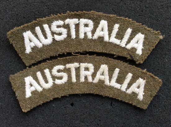 WW2 AUSTRALIA Army Nationality titles ( large letters)
