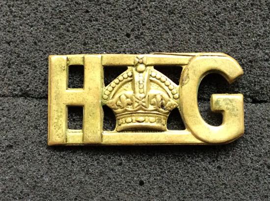 New Zealand H.G ( Home Guard) Brass Cap badge