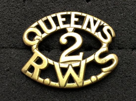 2nd Battalion Queens Royal West Surrey Regiment Shoulder Title