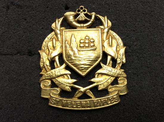 St Helena Rifles Brass Cap Badge circa 1914-46