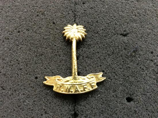 WW2 R.W.A.F.F Locally Made Brass Collar Badge