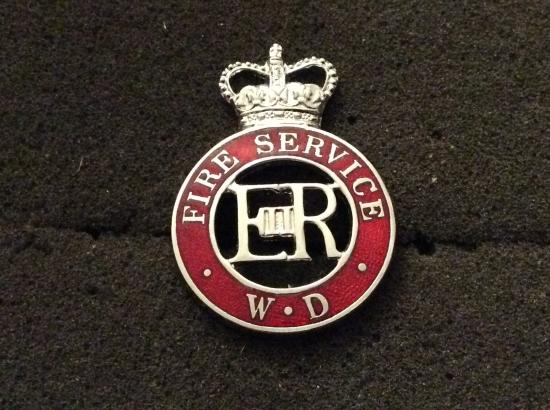 W.D  ( War Department) Fire Service Cap badge