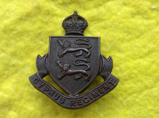 The Cyprus Regiment O.S.D bronze cap badge
