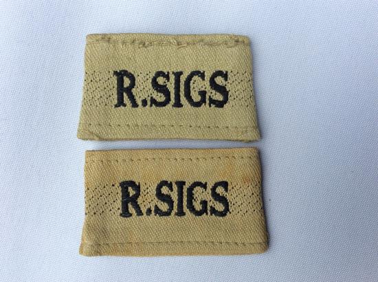 WW2 Indian made R.SIGS ( Royal Signals) slip on titles